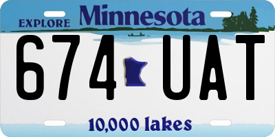 MN license plate 674UAT