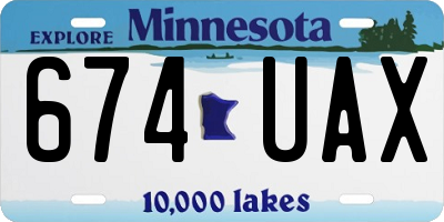 MN license plate 674UAX