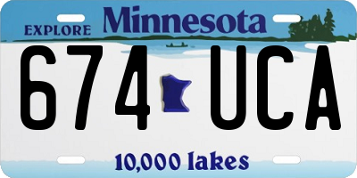 MN license plate 674UCA