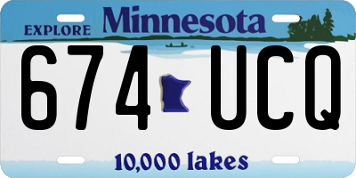 MN license plate 674UCQ