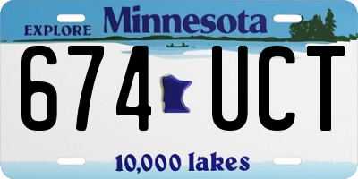 MN license plate 674UCT