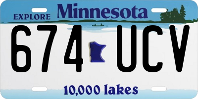 MN license plate 674UCV