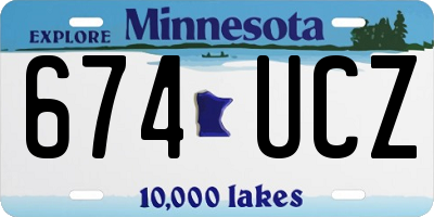 MN license plate 674UCZ
