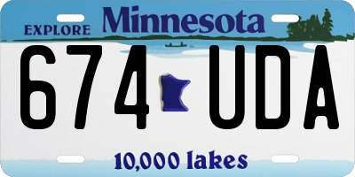 MN license plate 674UDA