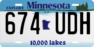 MN license plate 674UDH
