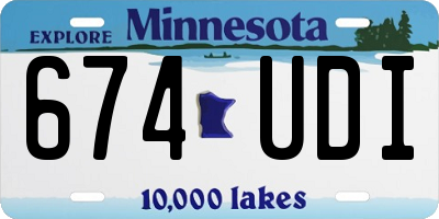 MN license plate 674UDI