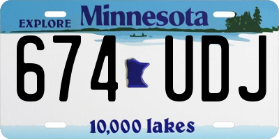 MN license plate 674UDJ