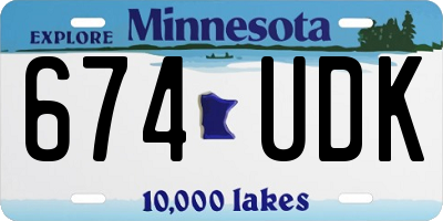 MN license plate 674UDK