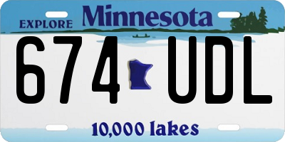 MN license plate 674UDL