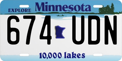 MN license plate 674UDN