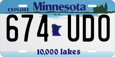 MN license plate 674UDO