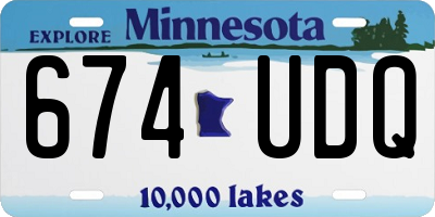 MN license plate 674UDQ