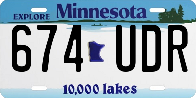MN license plate 674UDR