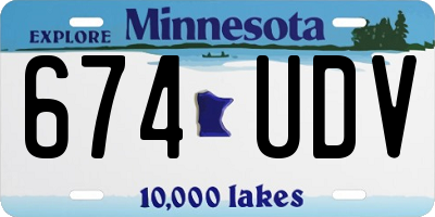 MN license plate 674UDV