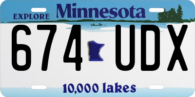 MN license plate 674UDX