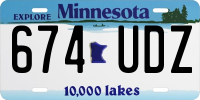 MN license plate 674UDZ