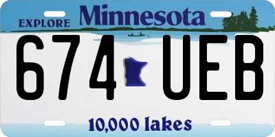 MN license plate 674UEB