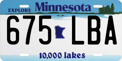 MN license plate 675LBA