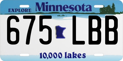 MN license plate 675LBB