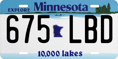 MN license plate 675LBD