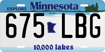 MN license plate 675LBG