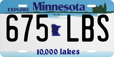 MN license plate 675LBS