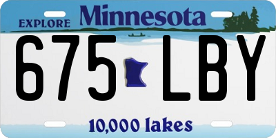 MN license plate 675LBY