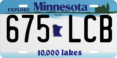 MN license plate 675LCB