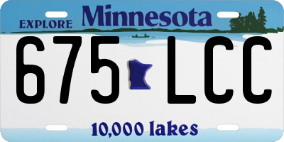 MN license plate 675LCC