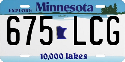 MN license plate 675LCG