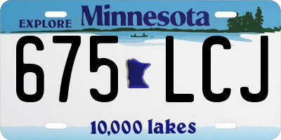 MN license plate 675LCJ