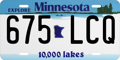 MN license plate 675LCQ