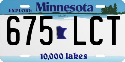 MN license plate 675LCT