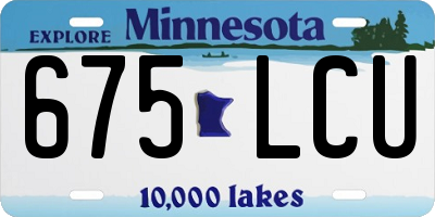 MN license plate 675LCU