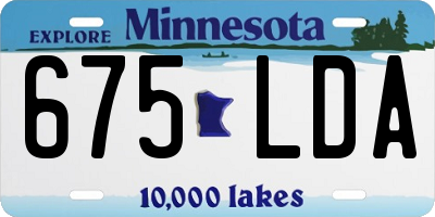 MN license plate 675LDA