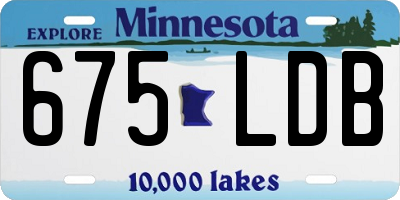 MN license plate 675LDB