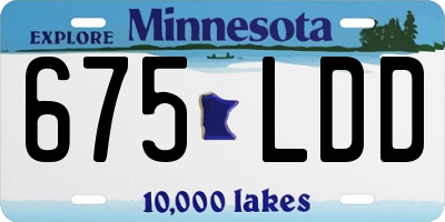 MN license plate 675LDD