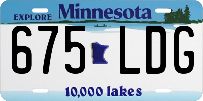 MN license plate 675LDG