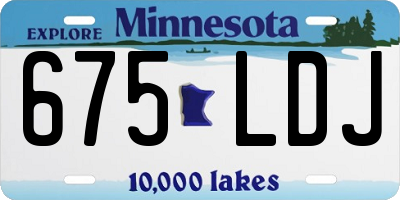 MN license plate 675LDJ
