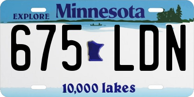 MN license plate 675LDN