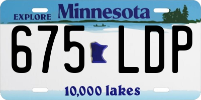 MN license plate 675LDP