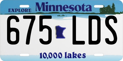 MN license plate 675LDS