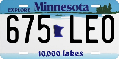 MN license plate 675LEO