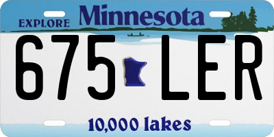 MN license plate 675LER
