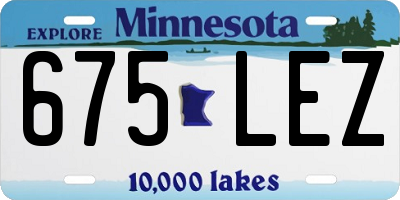 MN license plate 675LEZ