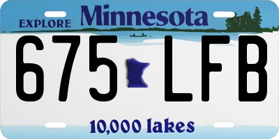 MN license plate 675LFB