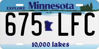 MN license plate 675LFC