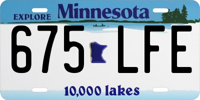 MN license plate 675LFE