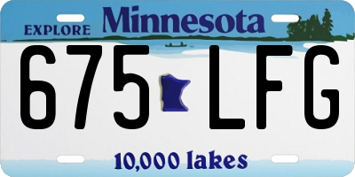 MN license plate 675LFG