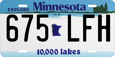 MN license plate 675LFH
